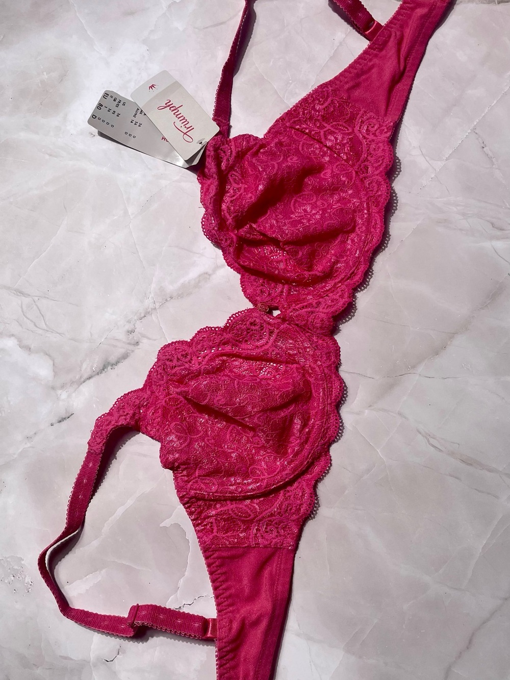 Triumph Lace Underwire Bra in Berry Red - Picture 8 of 10